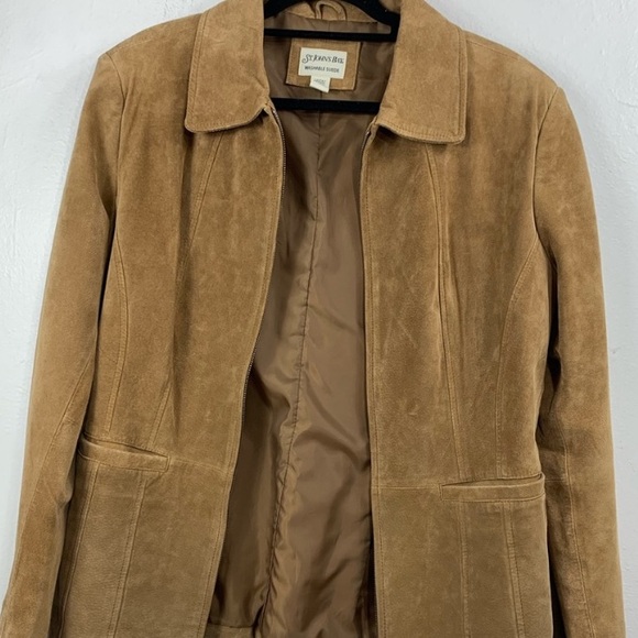 St. John’s bay suede zipper tan jacket - Picture 2 of 6